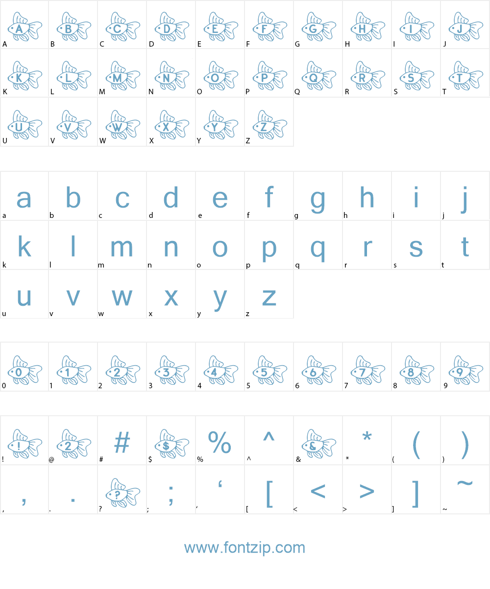 RMFish2 Font Character