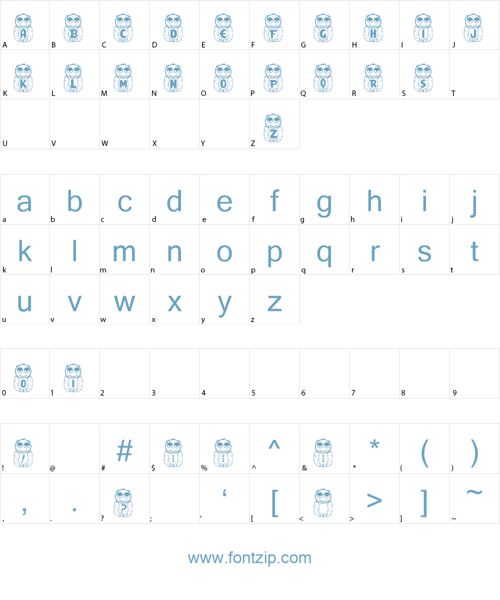 RMOwl Font Character