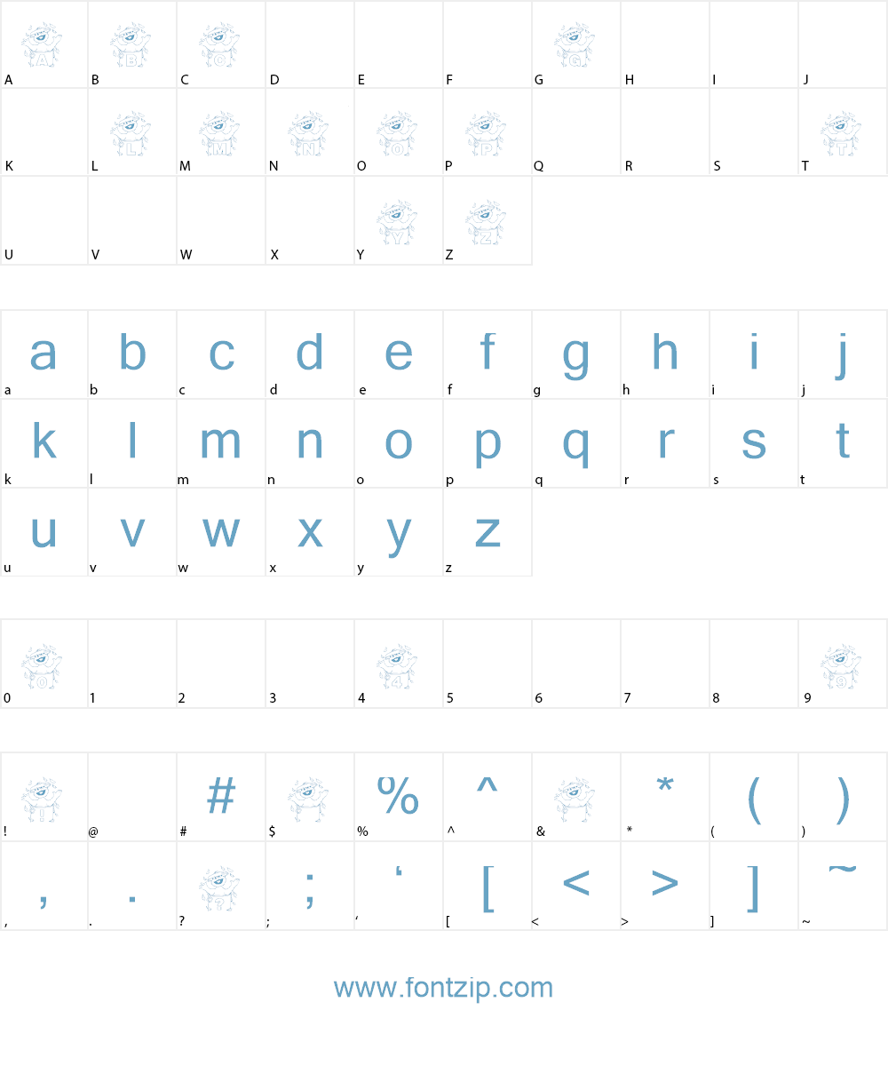 RMSSalpha Font Character