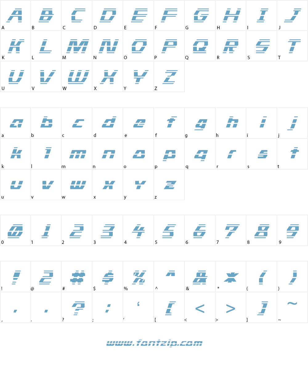 Stride Font Character