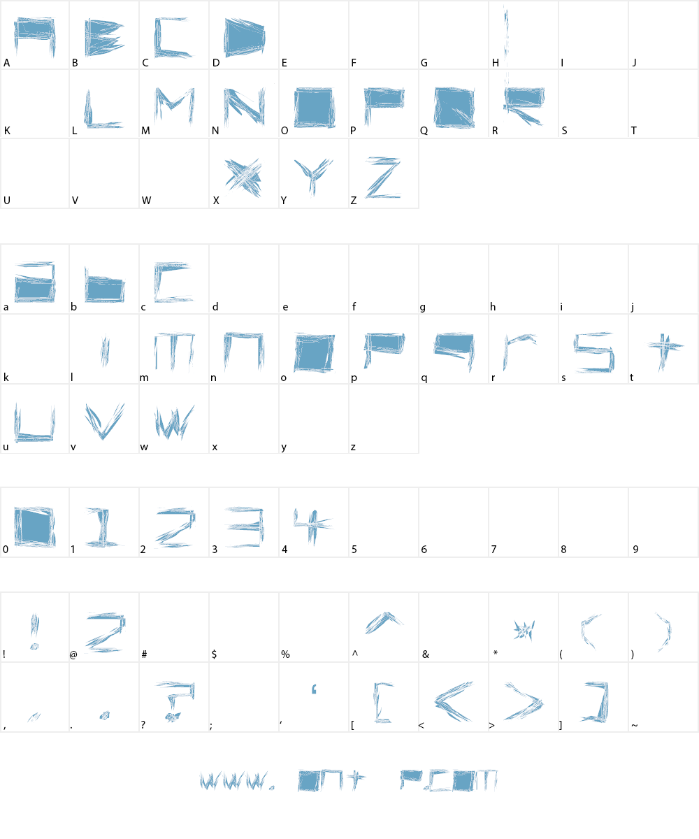 Claustrophont Font Character