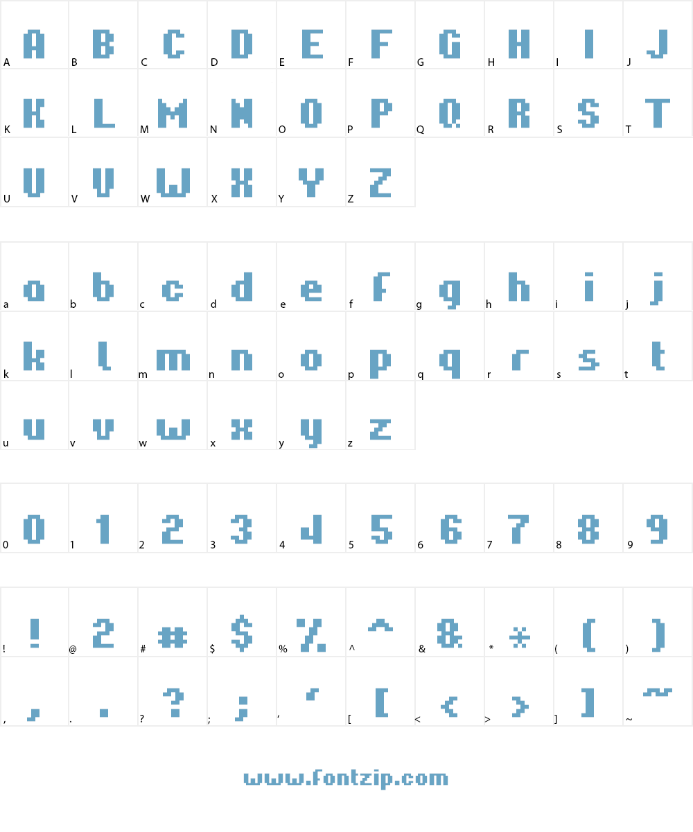 Hardpixel Font Character