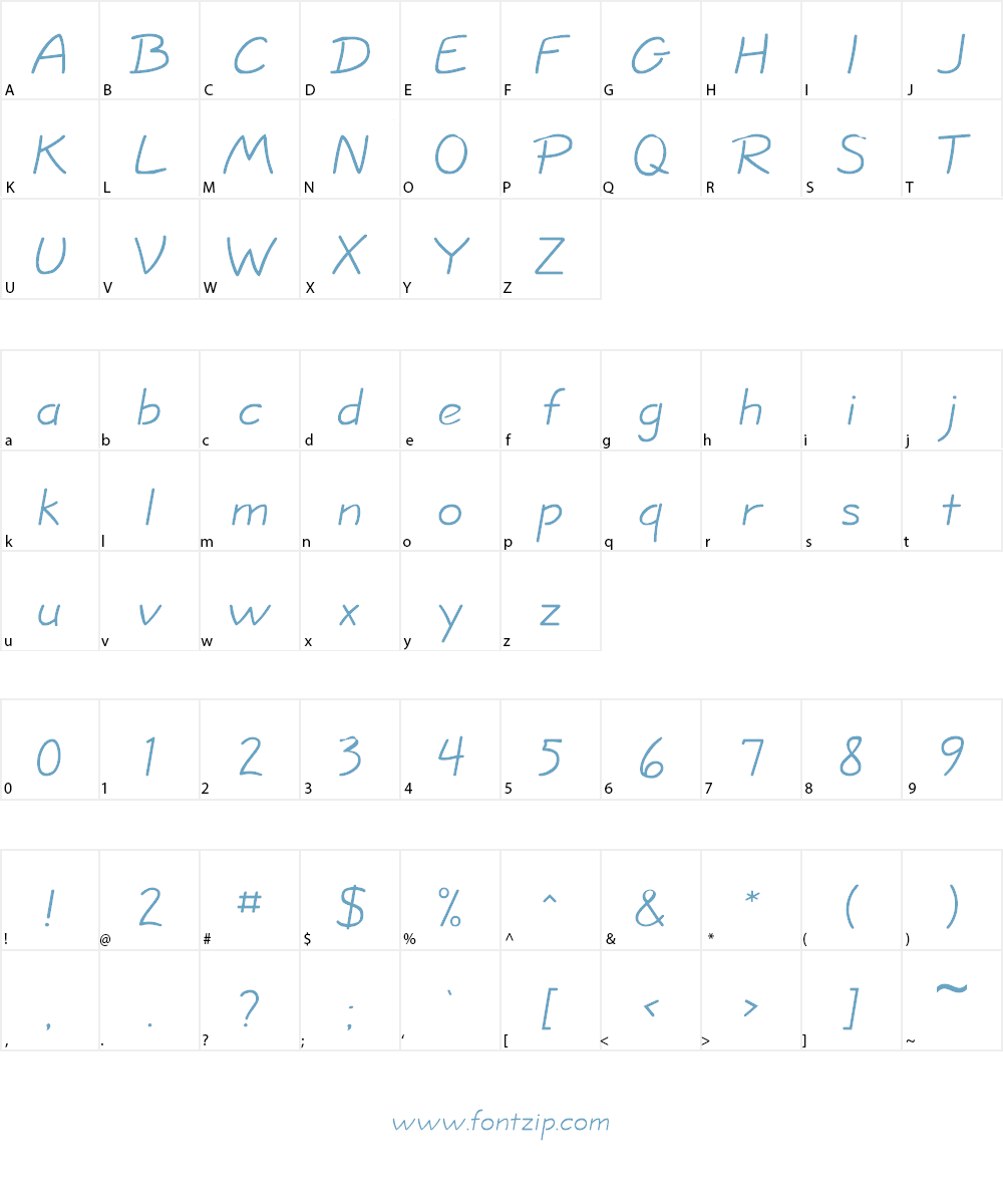 Hopalong Font Character