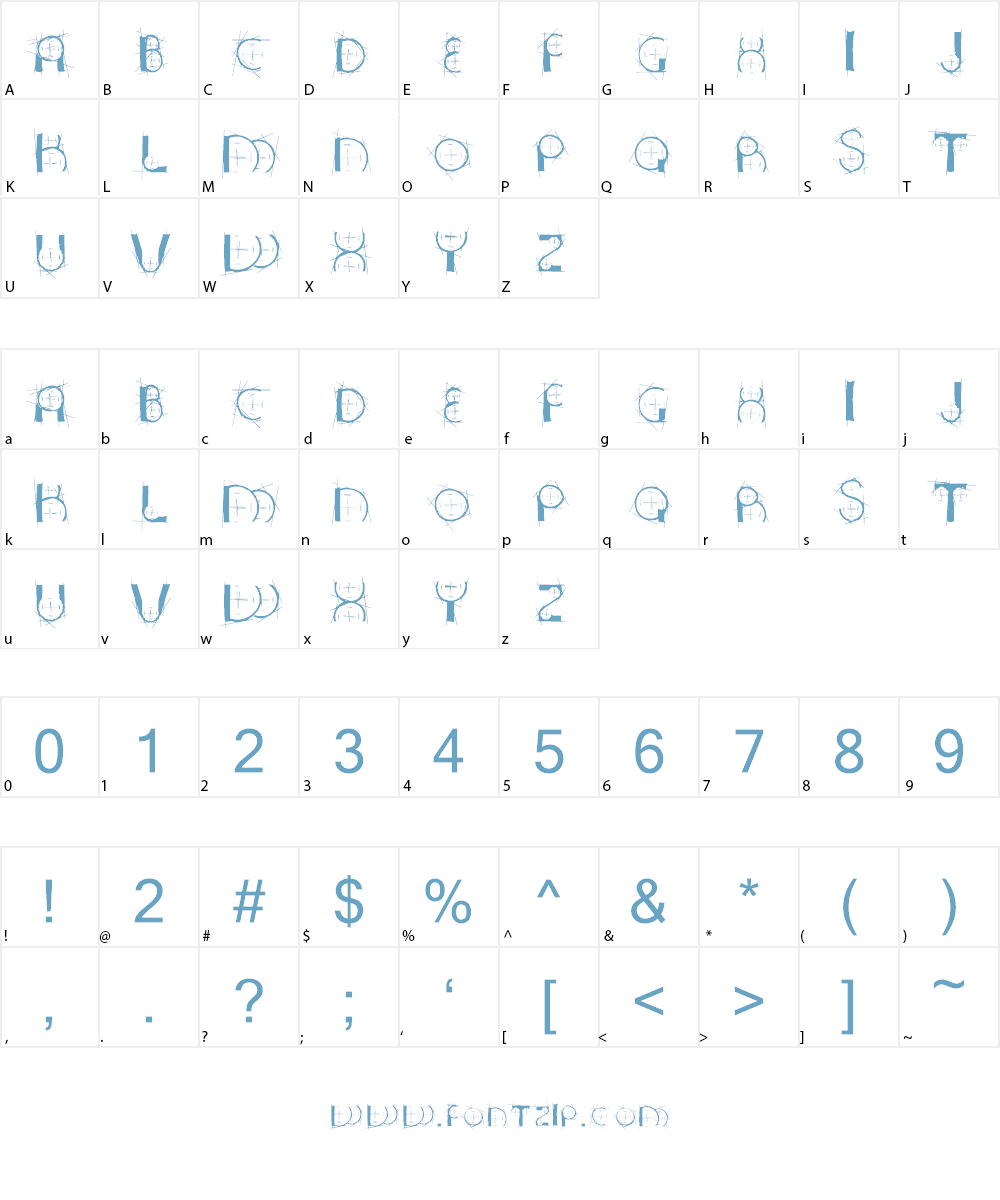 DrunkenATF Font Character
