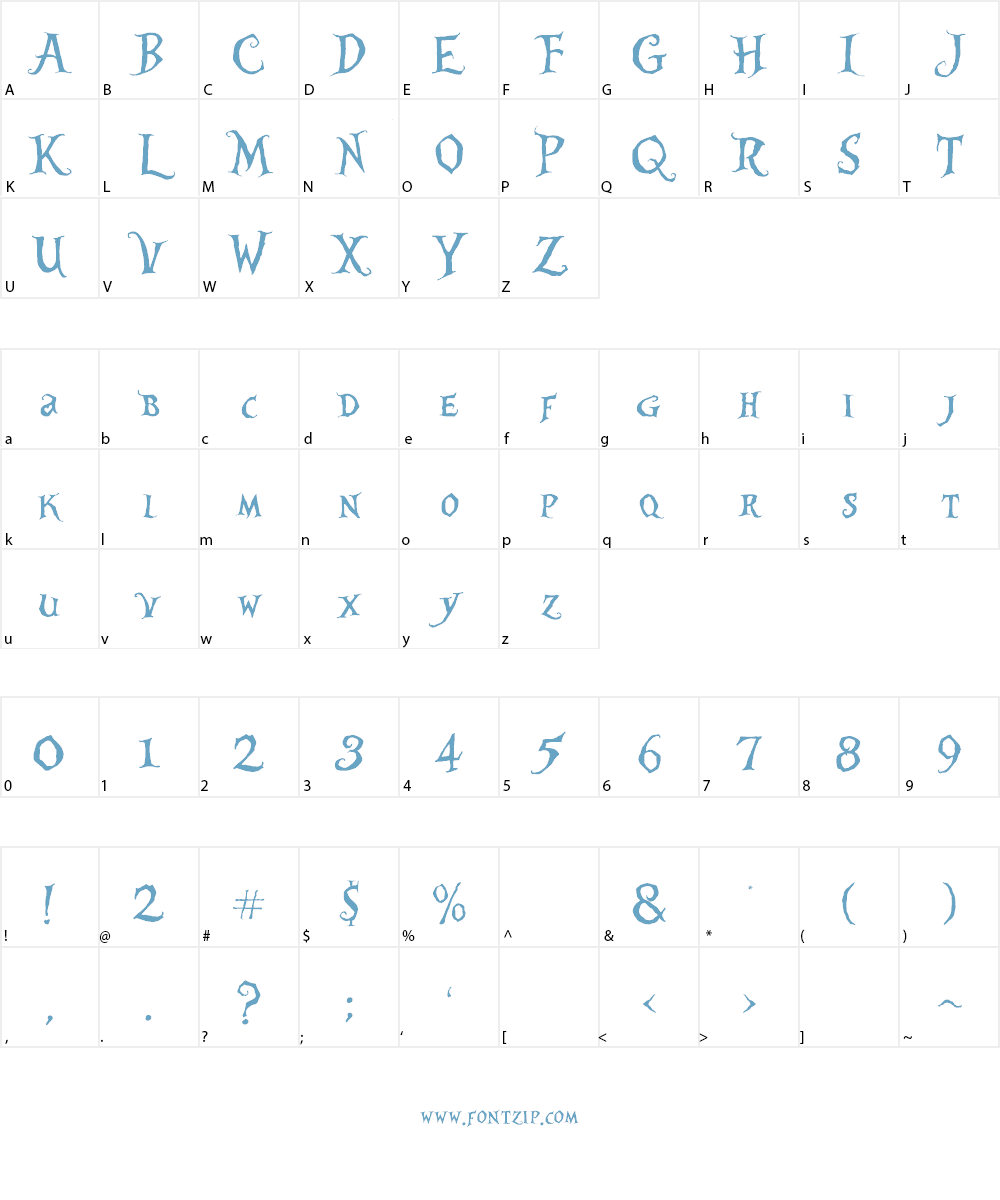 Alice in Wonderland Font Character