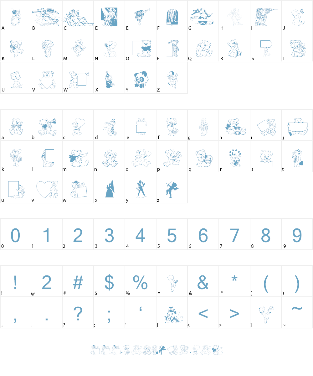 AngelsBears Font Character