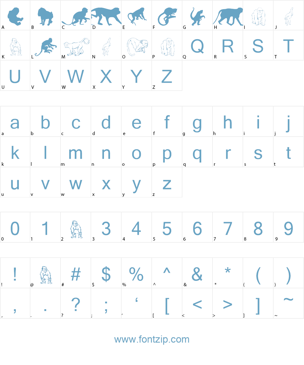 MonkeysDC Font Character
