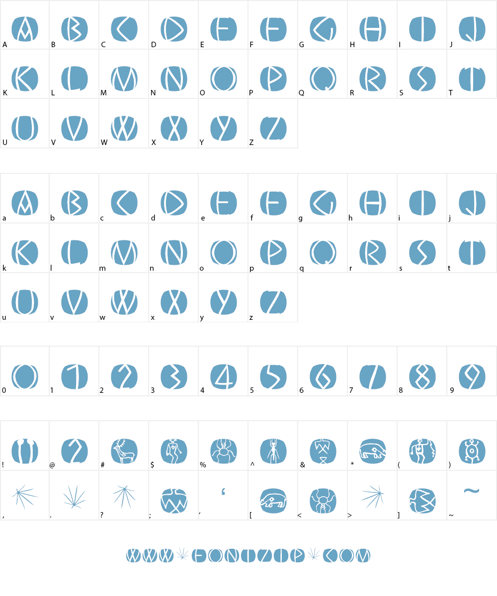 OldGreekButtons Font Character