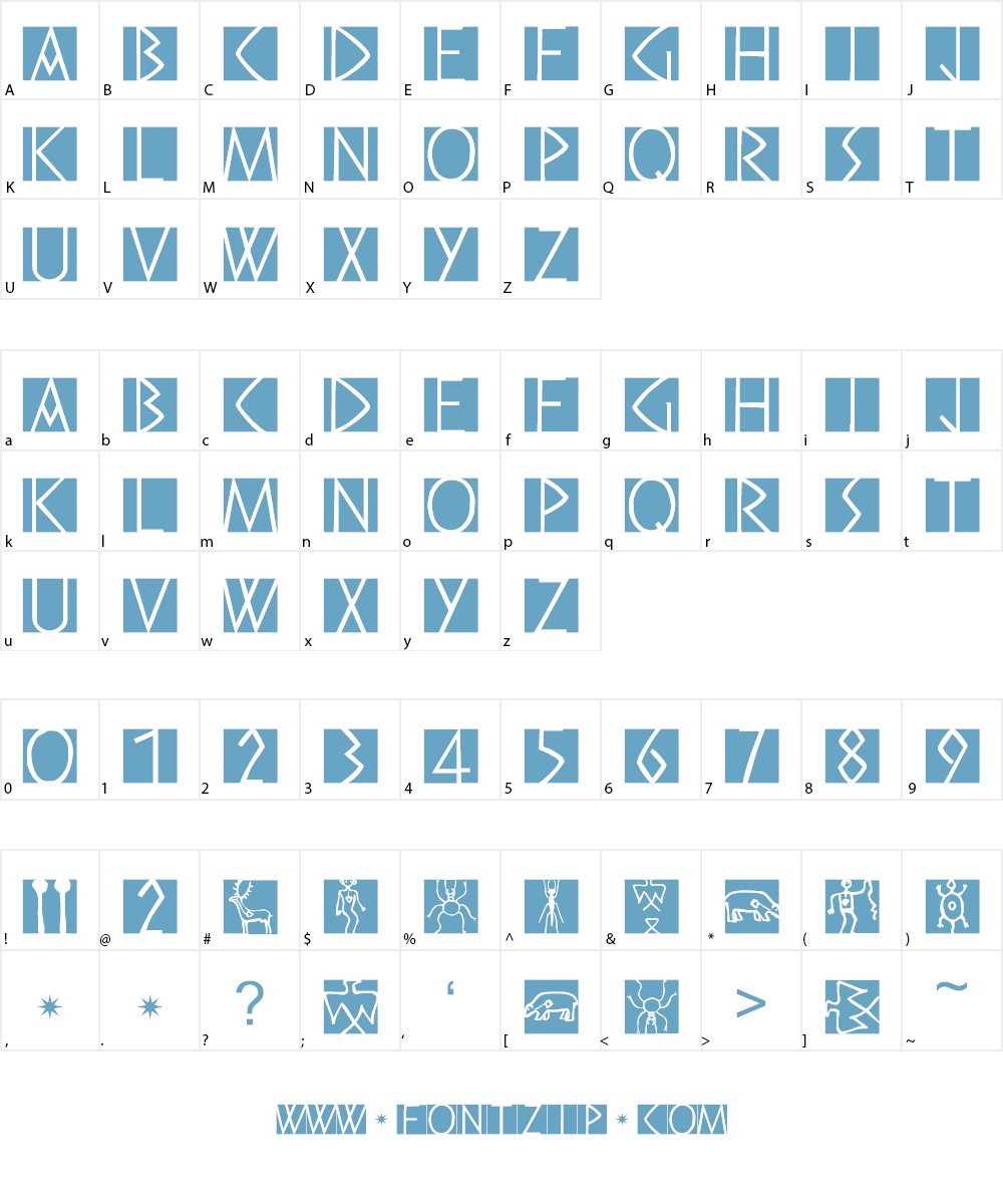 PreRomanCaps Font Character