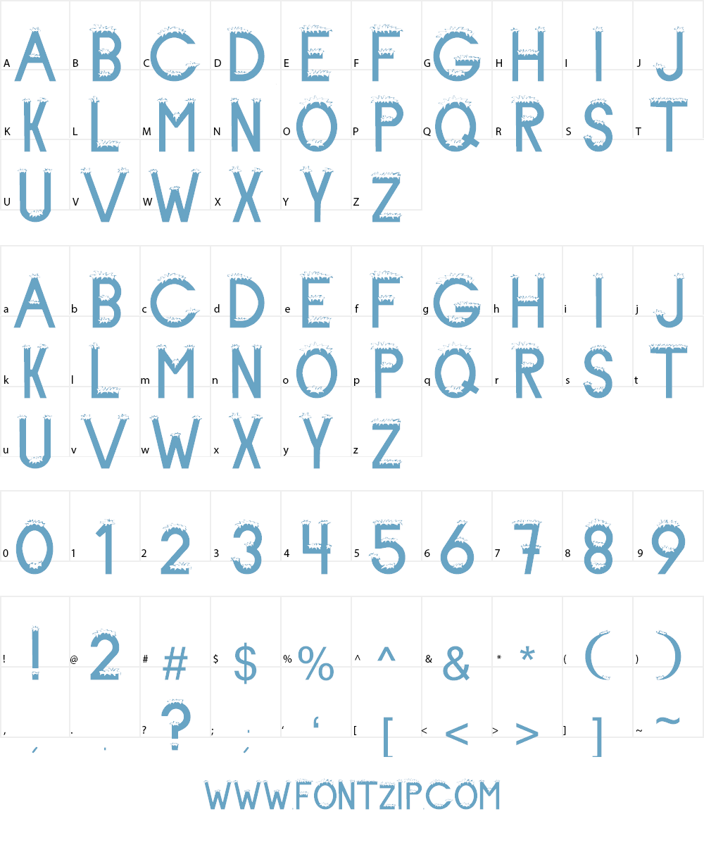 Grass Font Character
