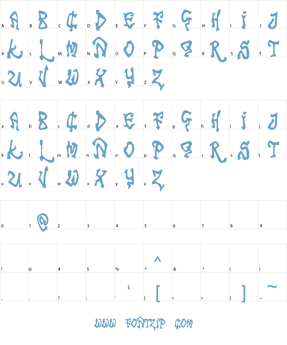 Tribal Funk Font Character
