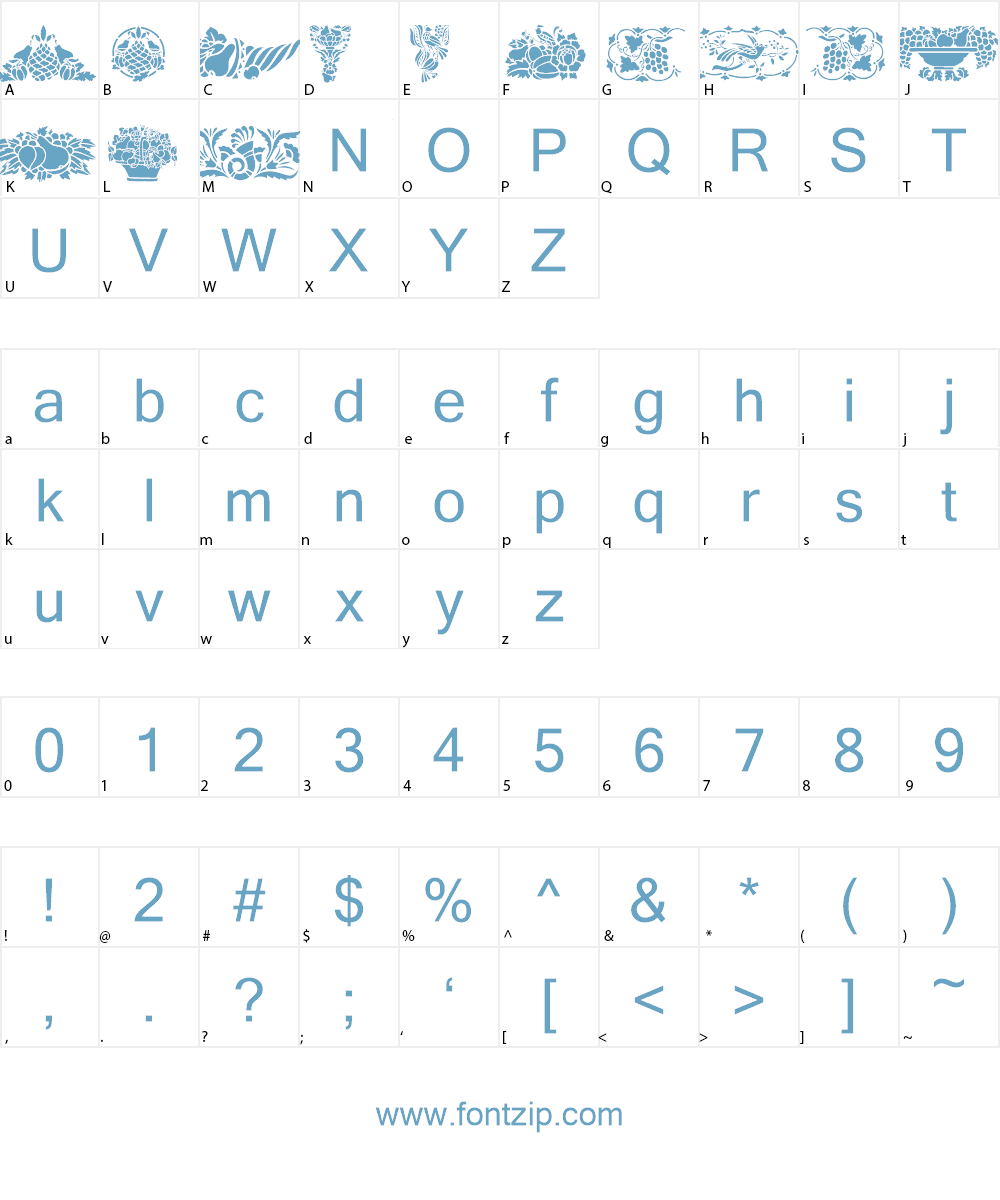 Americana Font Character