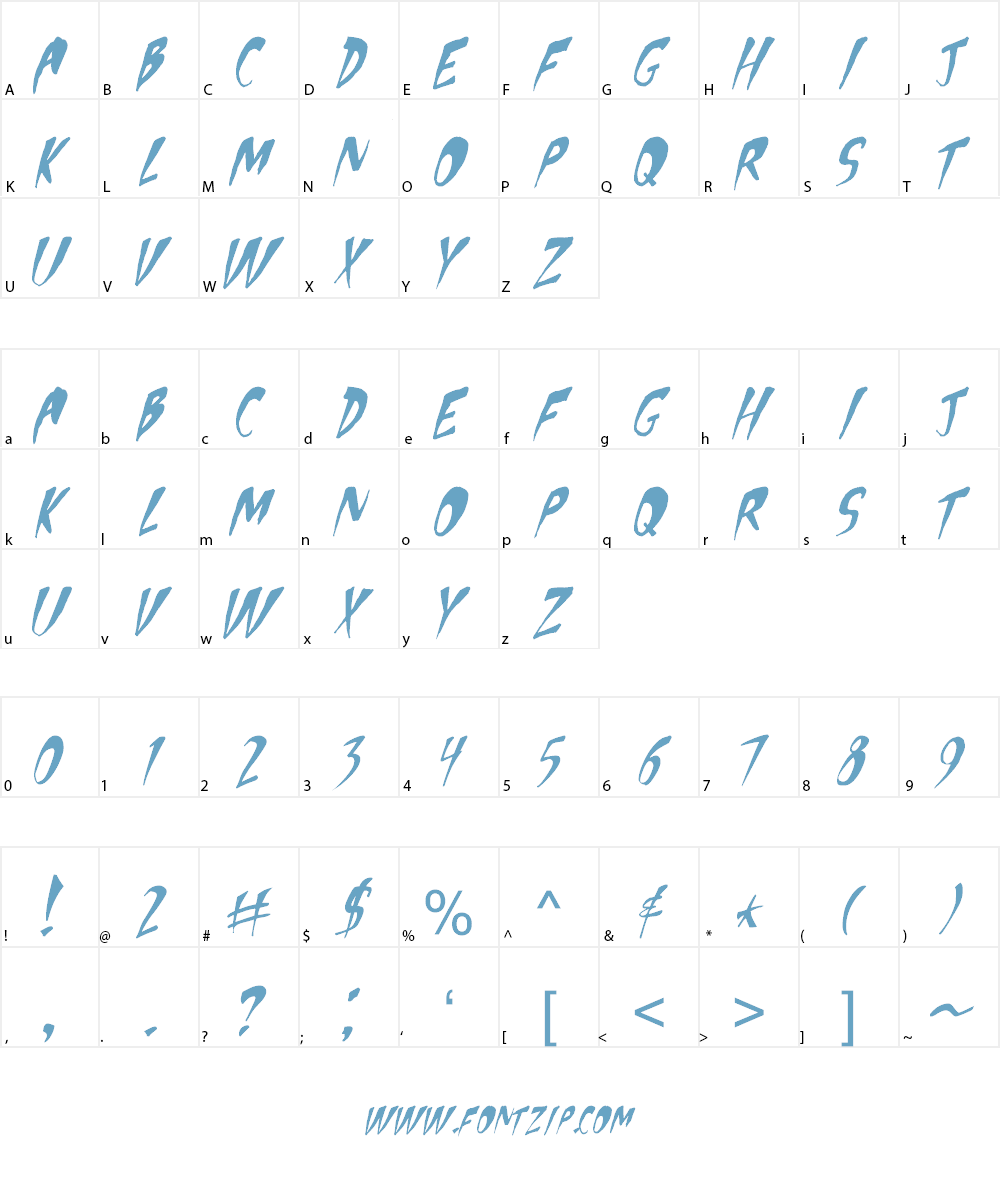 Apocalypse Font Character