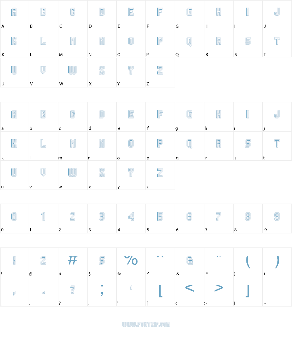 Chocobot Stacked Font Character