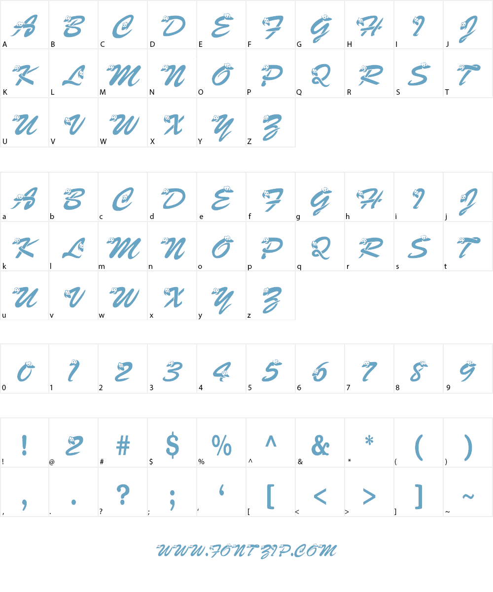 KASnake Font Character