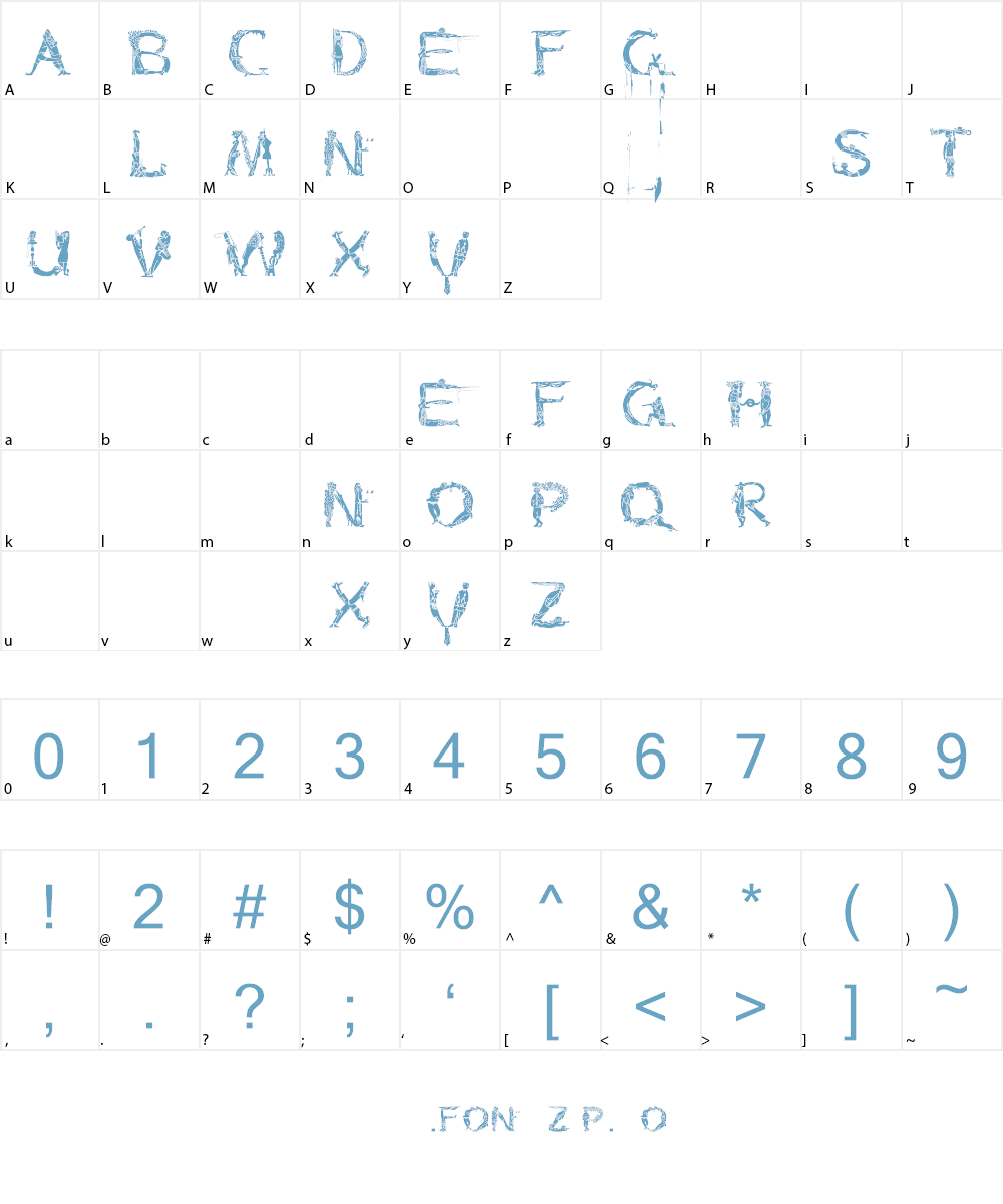 BavierShow Font Character
