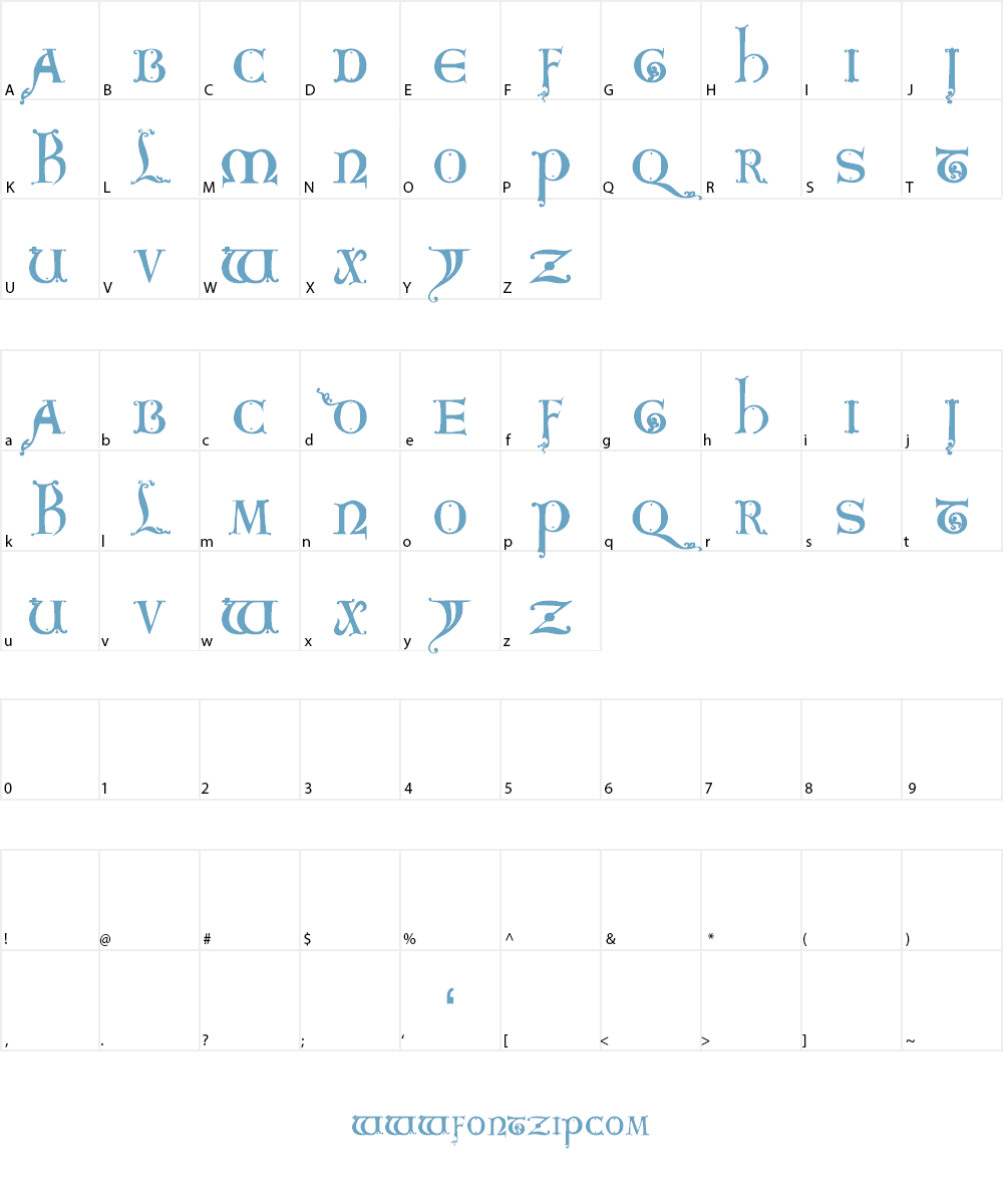 King Arthur Font Character
