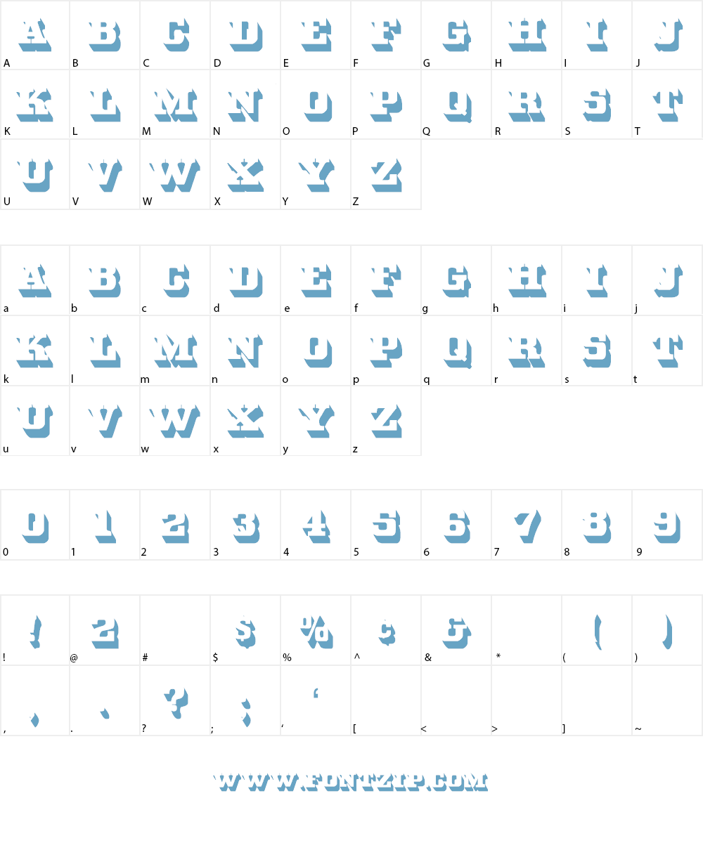 White Bold Font Character