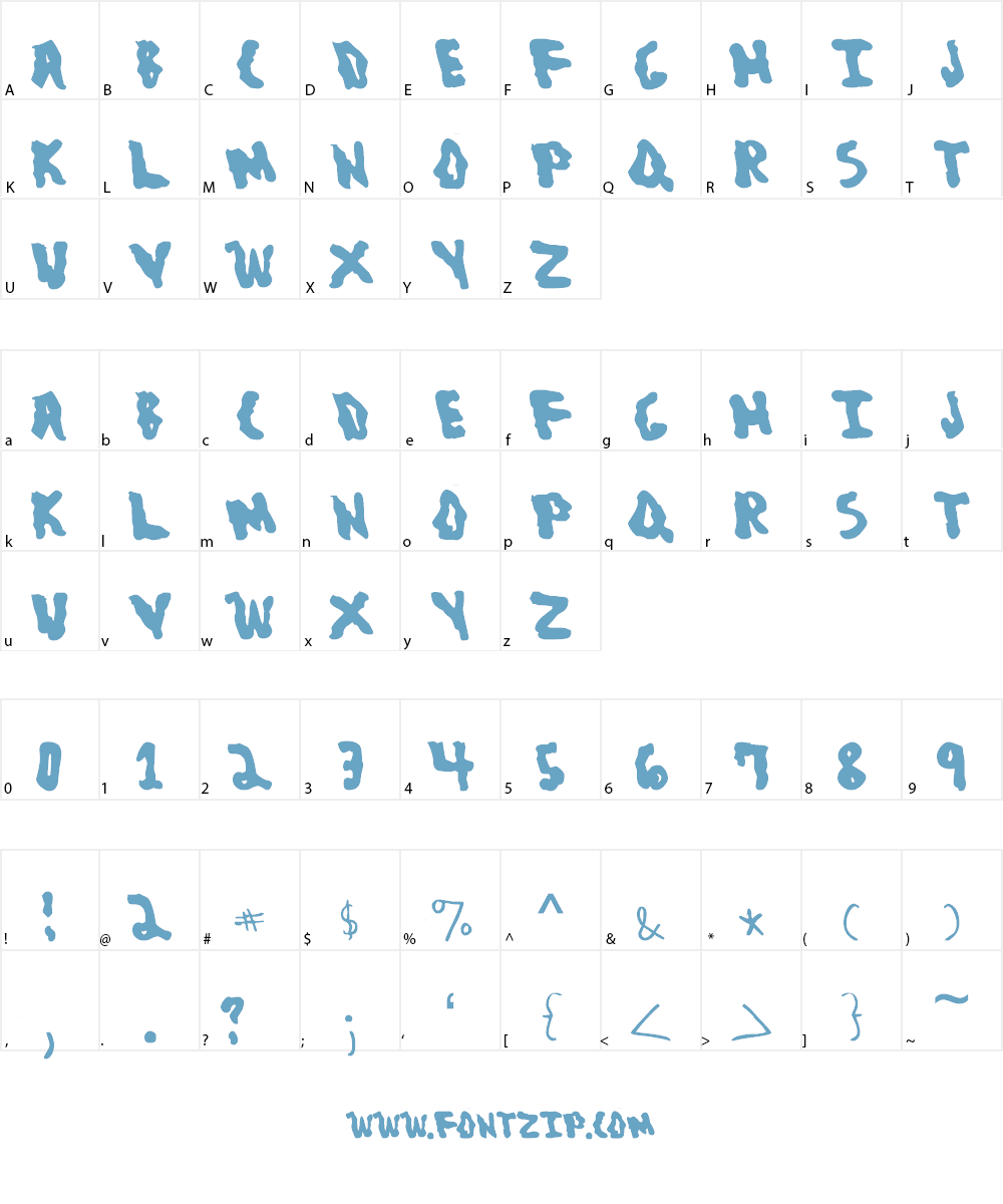 Blob Font Character