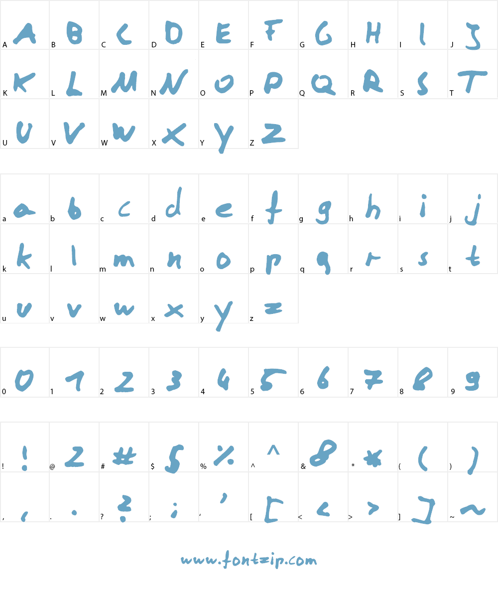Boneface Font Character