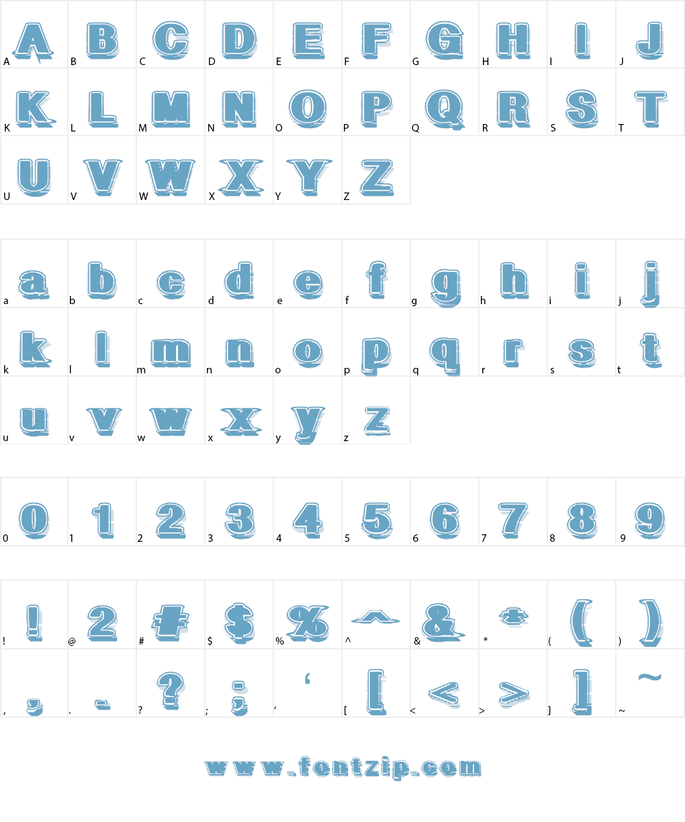 GeometricFog Font Character