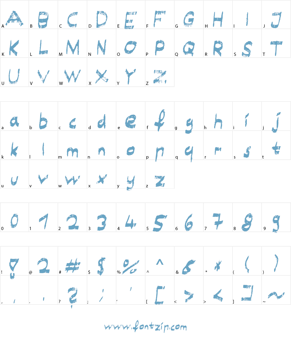 Schmuddel Font Character