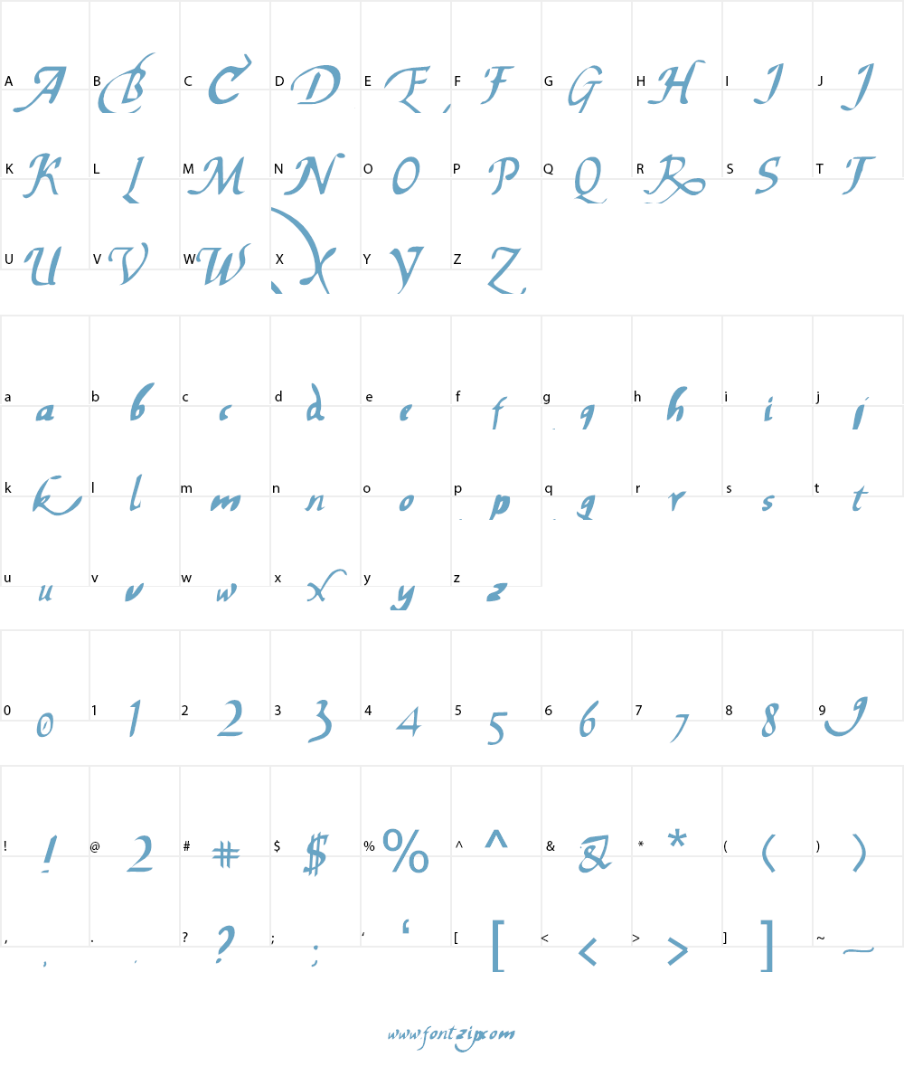 chancelaresca Font Character