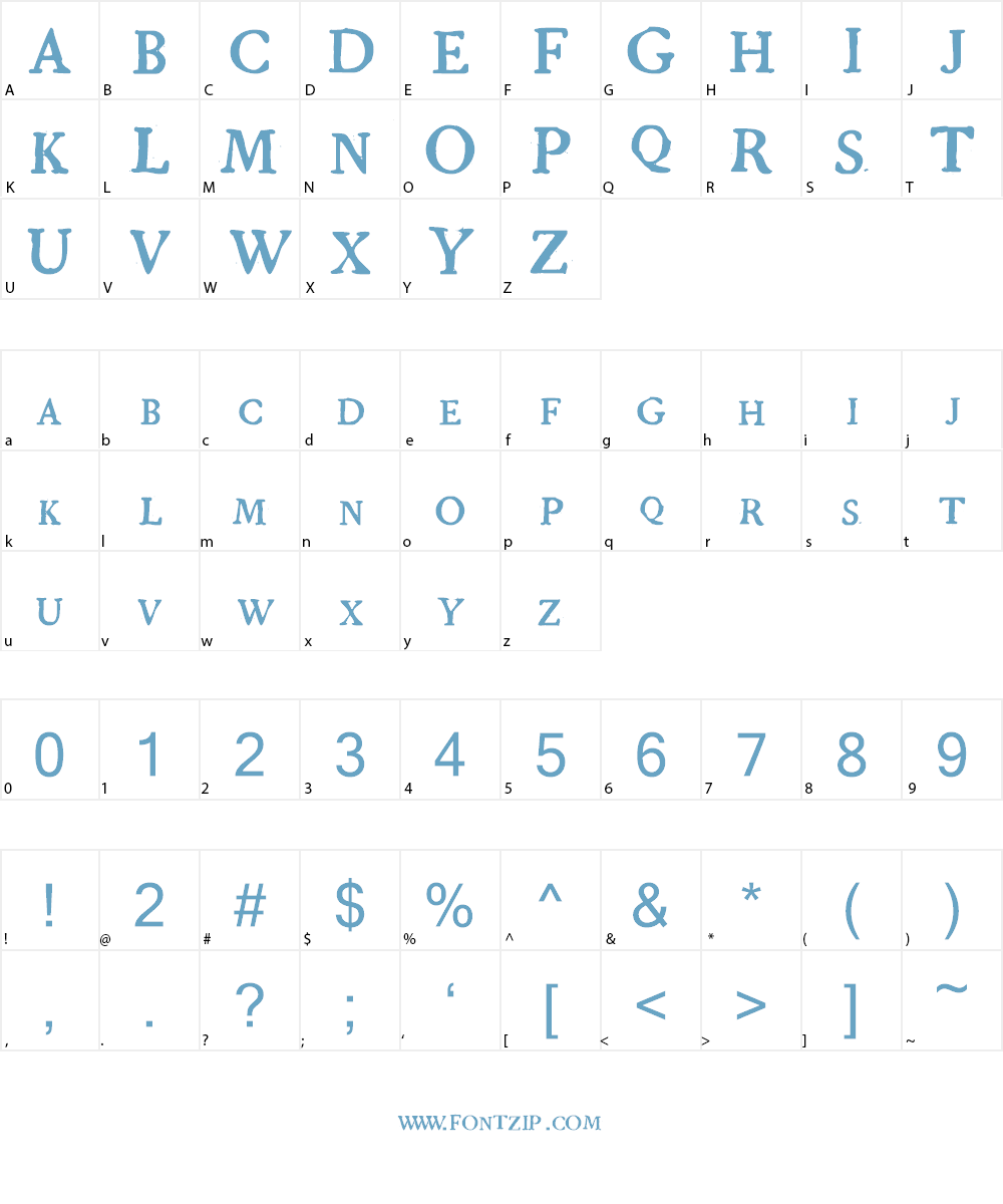 GrandjeanPW Font Character