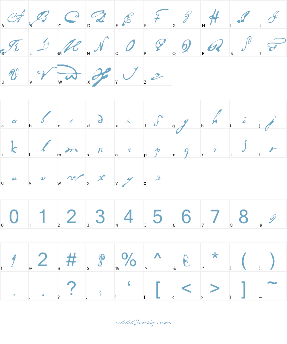 PortuguesArcaicoLectura Font Character