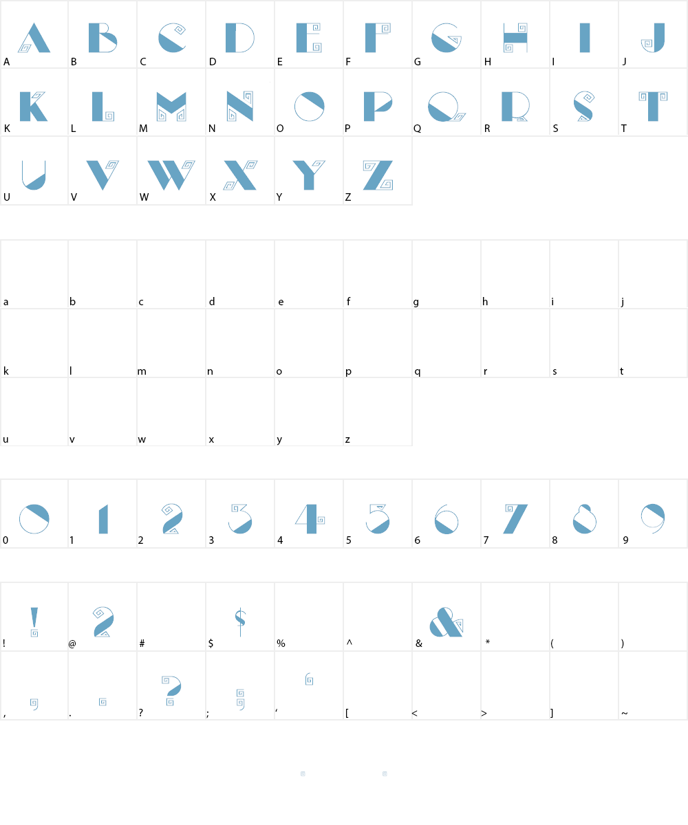 Labyrinth Font Character