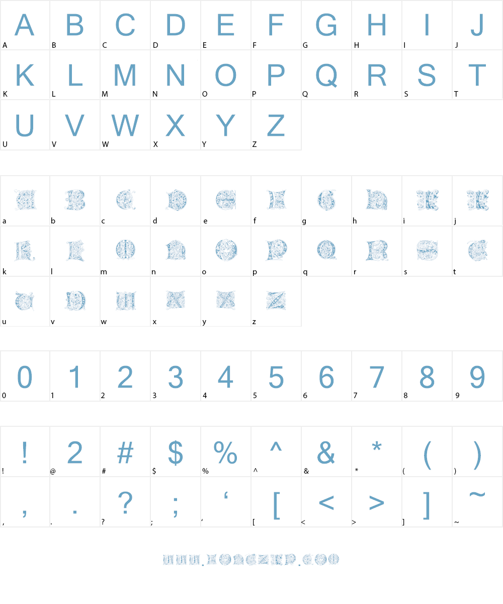 JethroCaps Font Character
