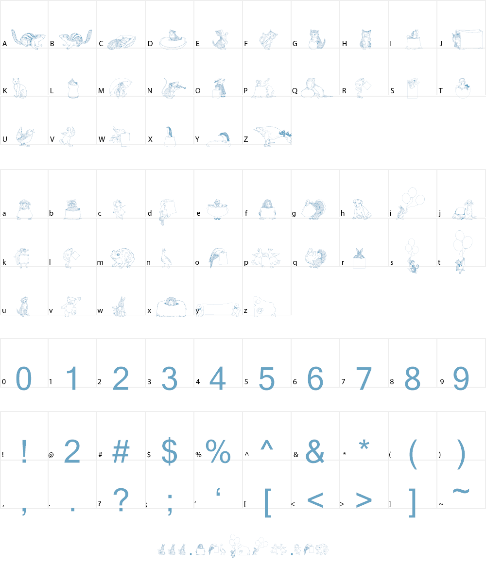 Zooland Font Character