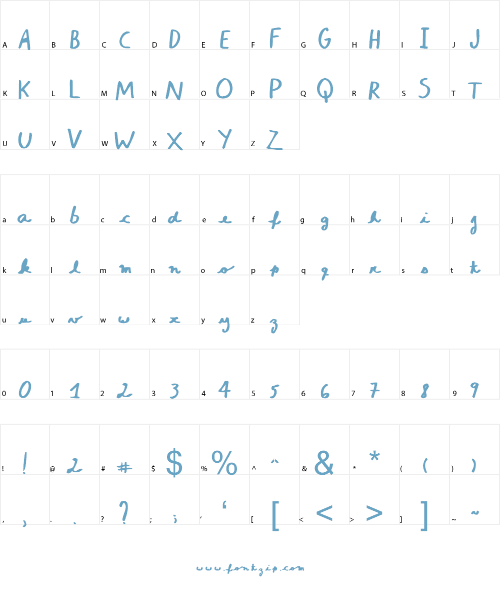 01Kinder Font Character