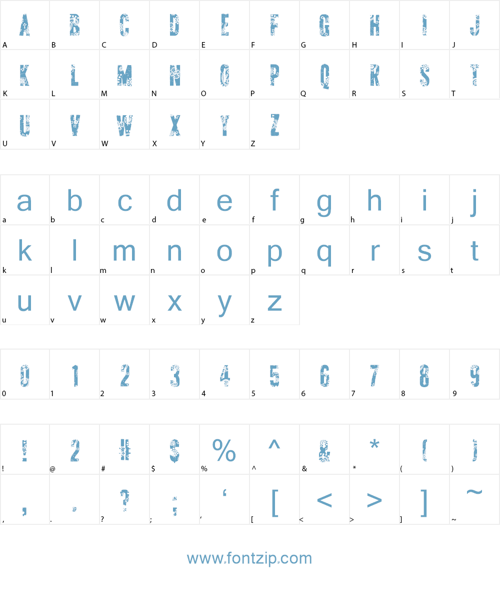 AP Applique Cut Font Character