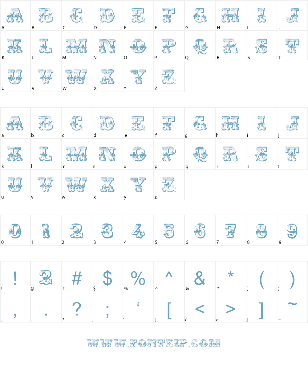 BraceletVictorian Font Character