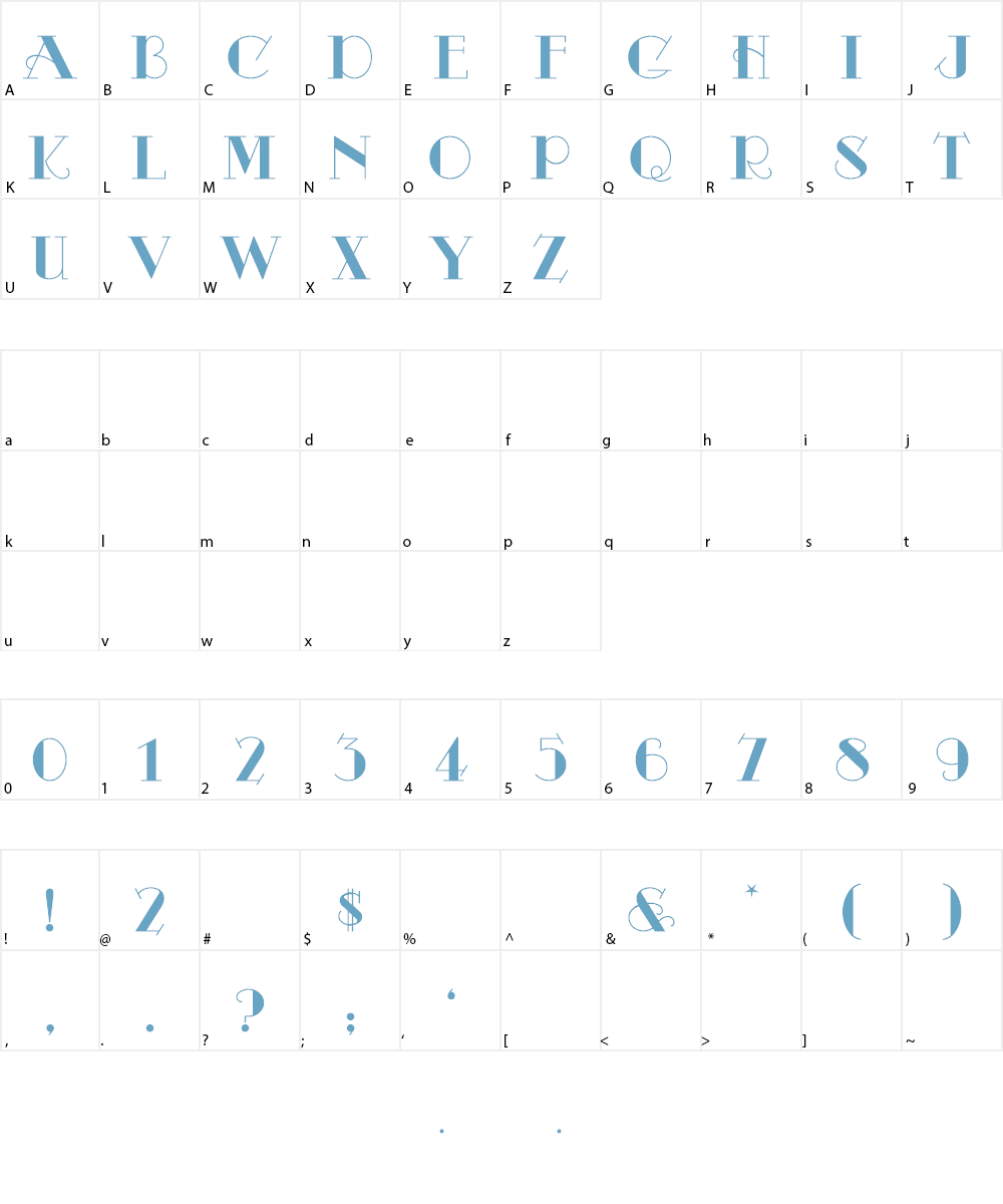 Odalisque Font Character