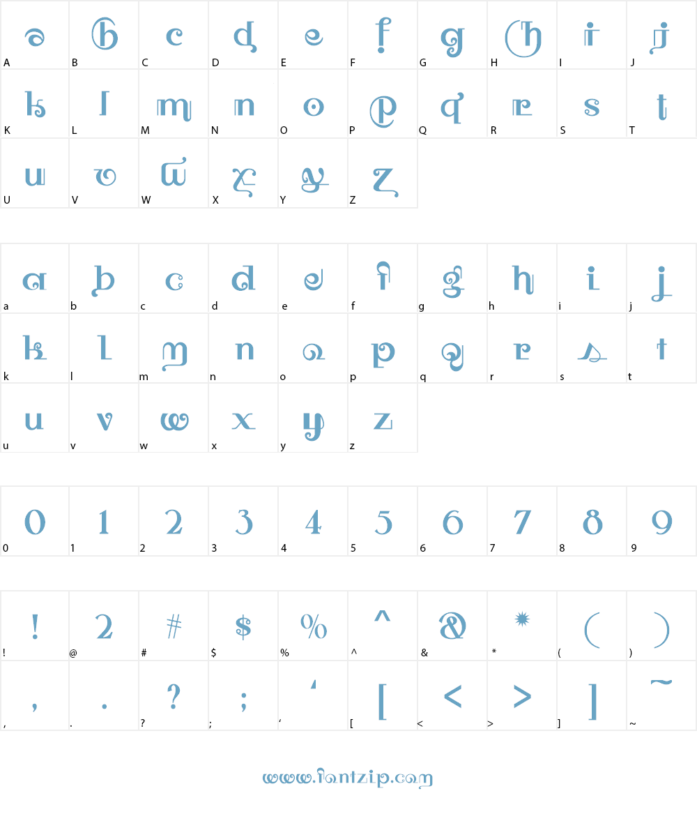 Owah Tagu Siam NF Font Character