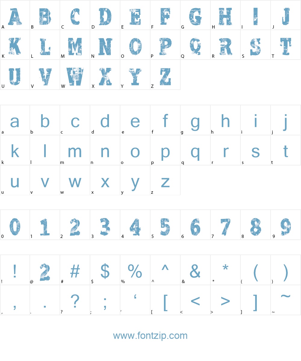 Apocalypse Regular Font Character