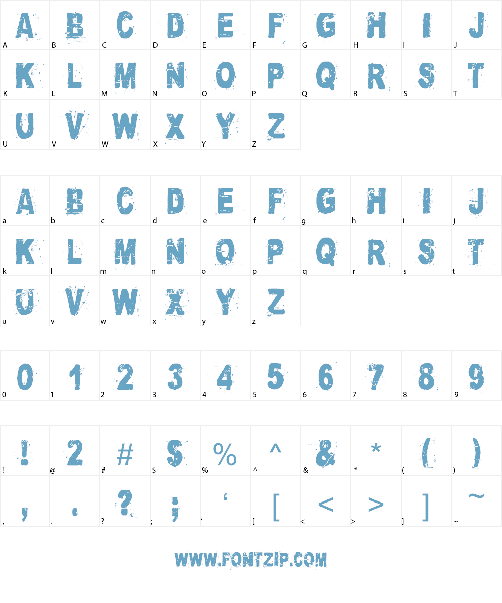 Cataclysme Regular Font Character