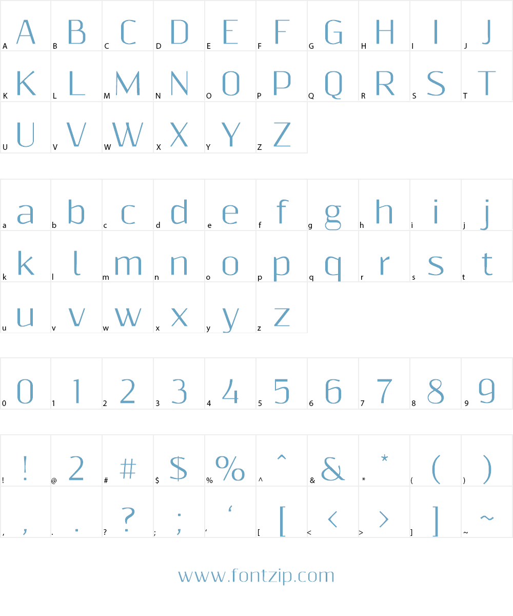Resagnicto Font Character