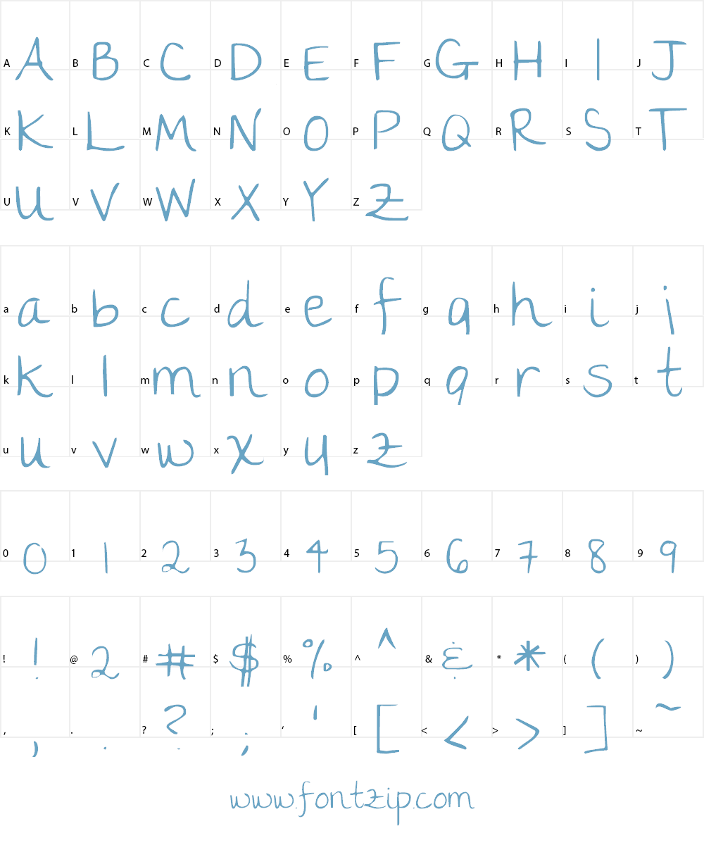 the girl next door Font Character