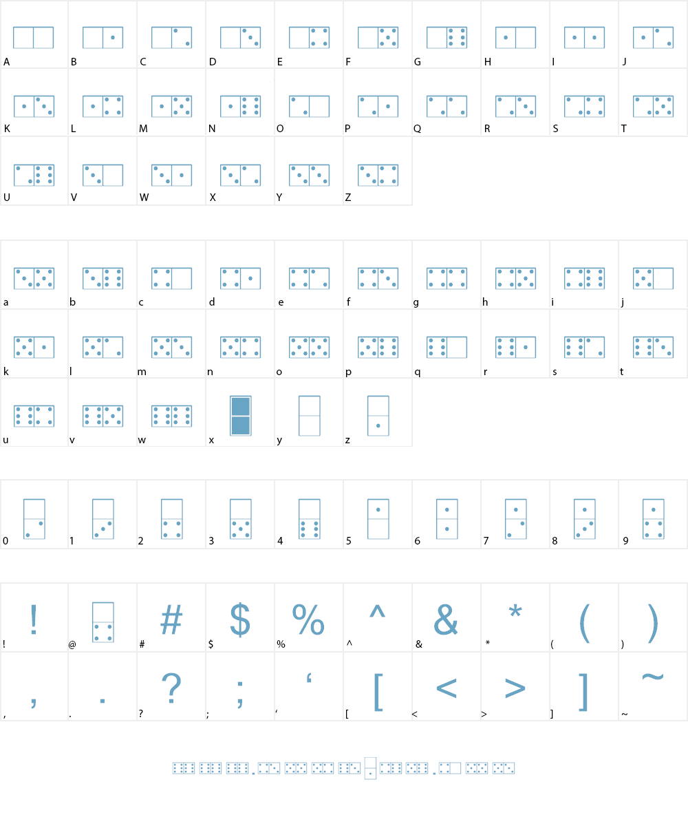 WhiteDominoes Font Character