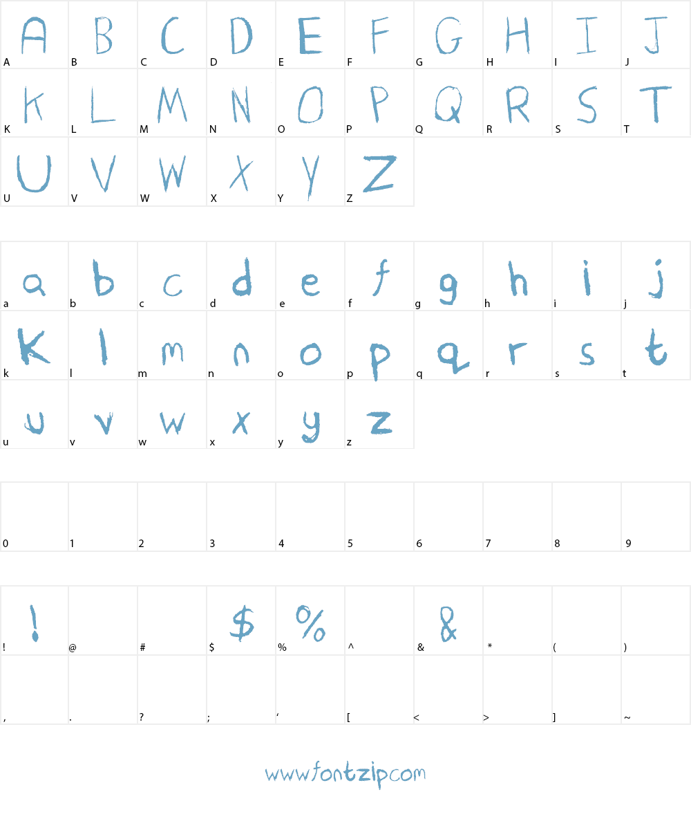Dirty Font Character
