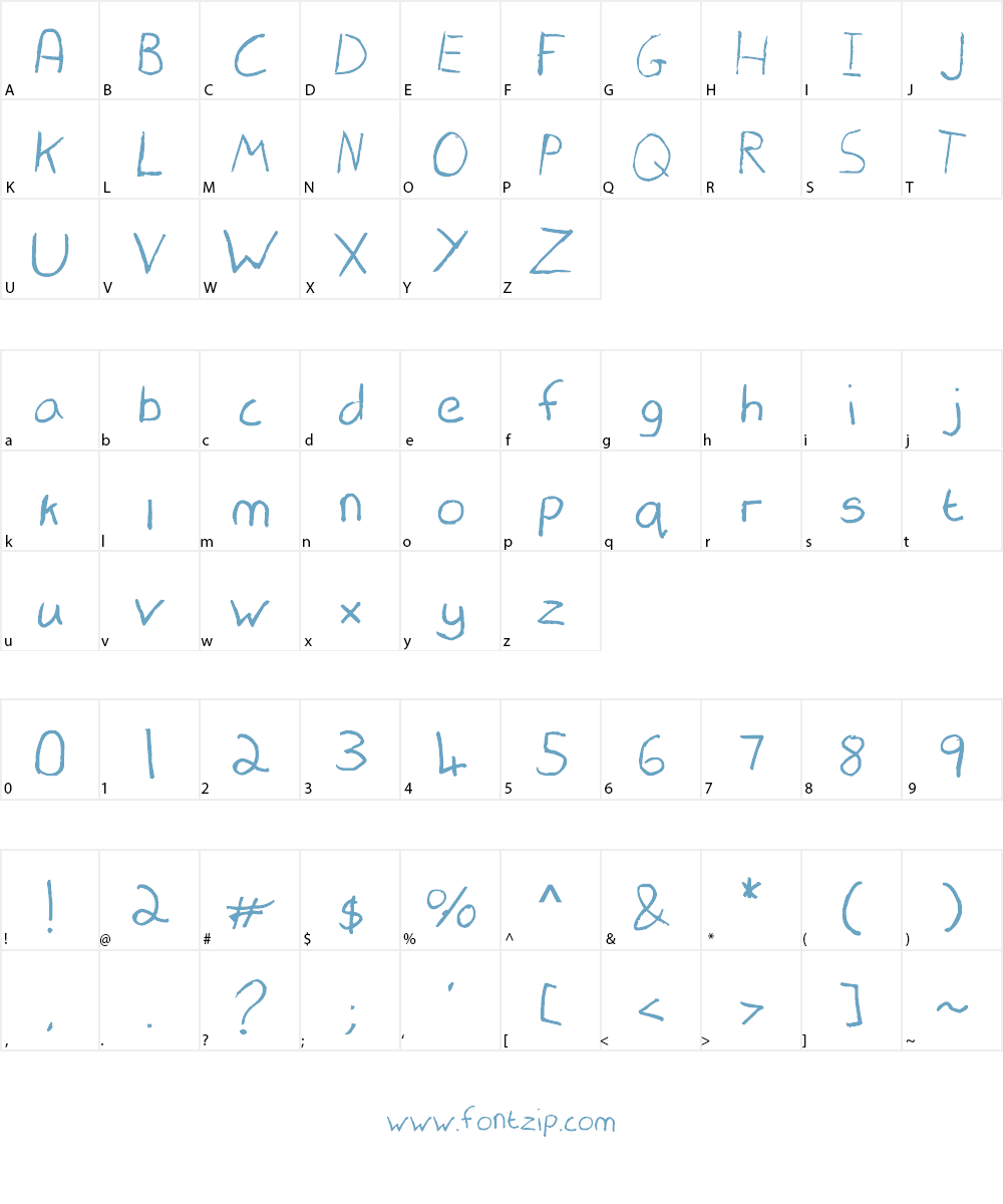 Tinga Font Character