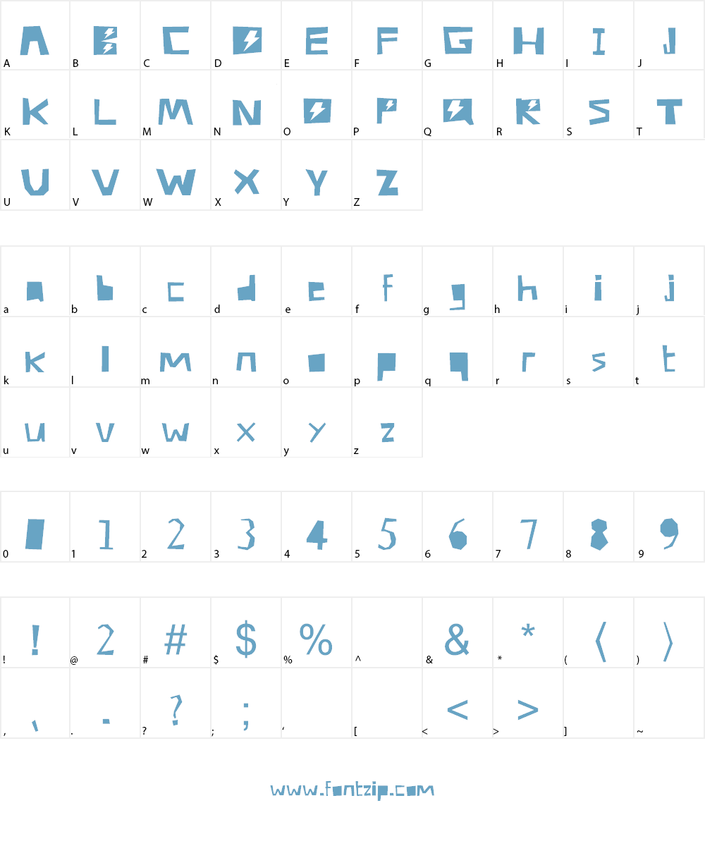 Electro Font Character