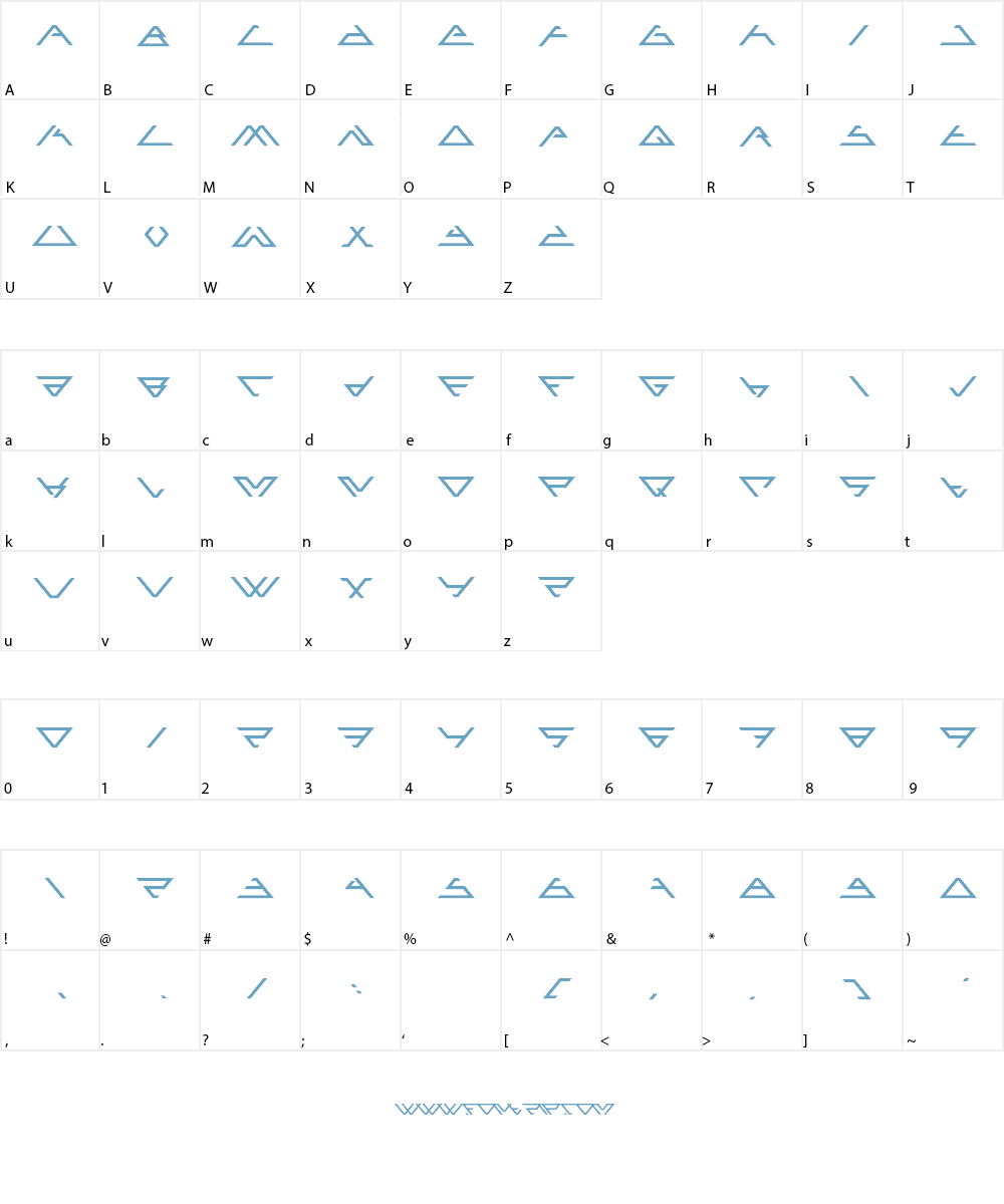 Angled Font Character