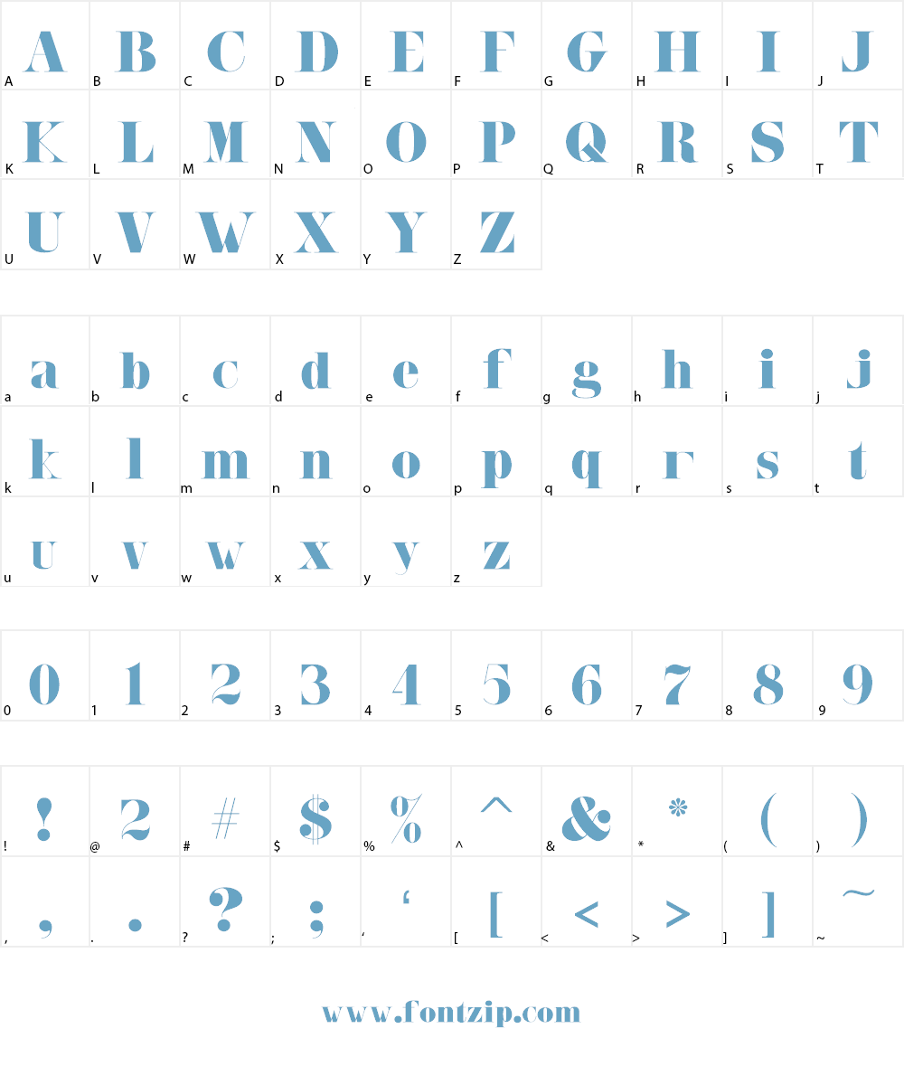 Malibu Font Character
