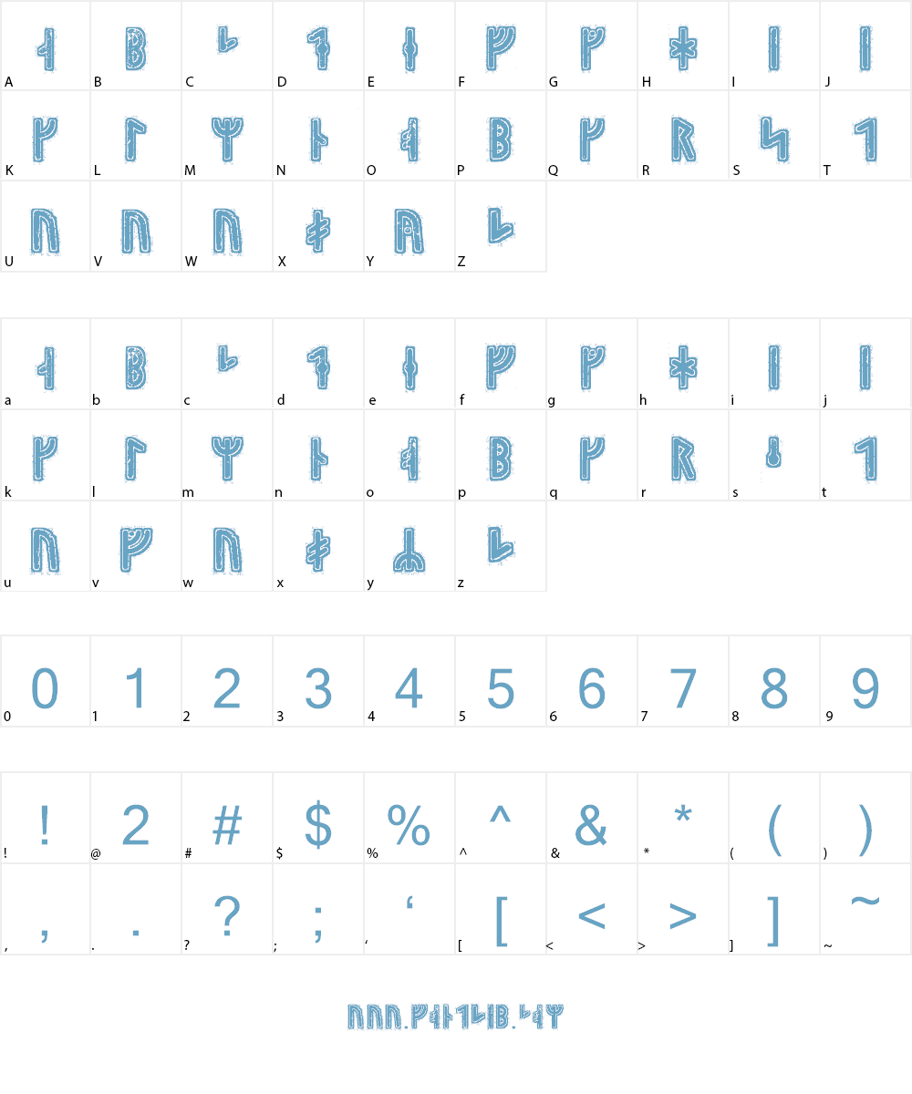 Hyrrokkin Runic Font Character