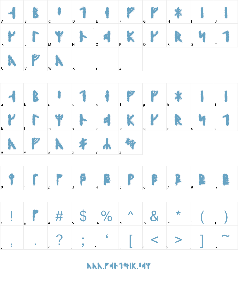 Skraeling Runic Font Character