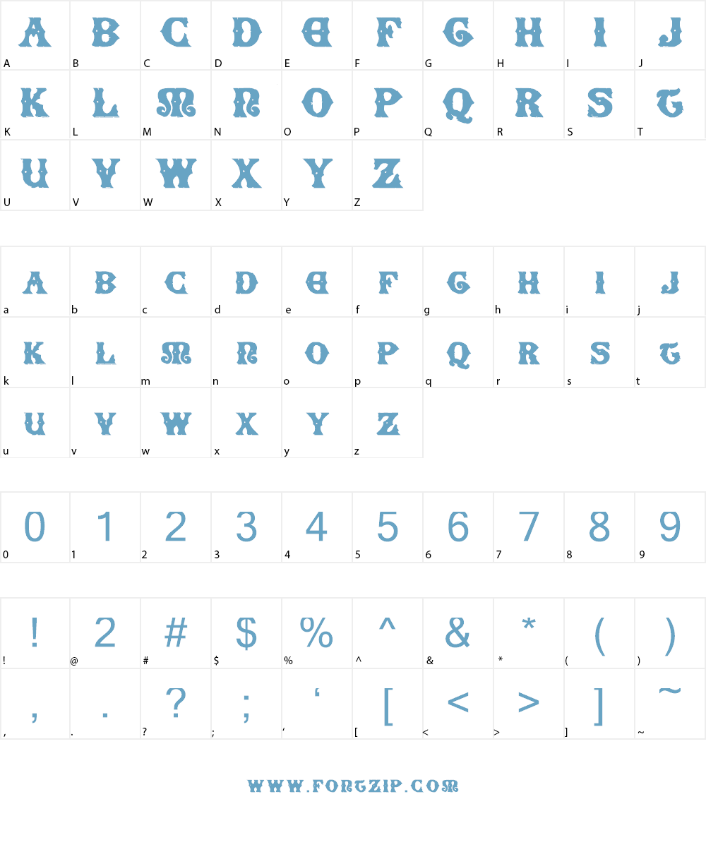SenectusMorbus Font Character